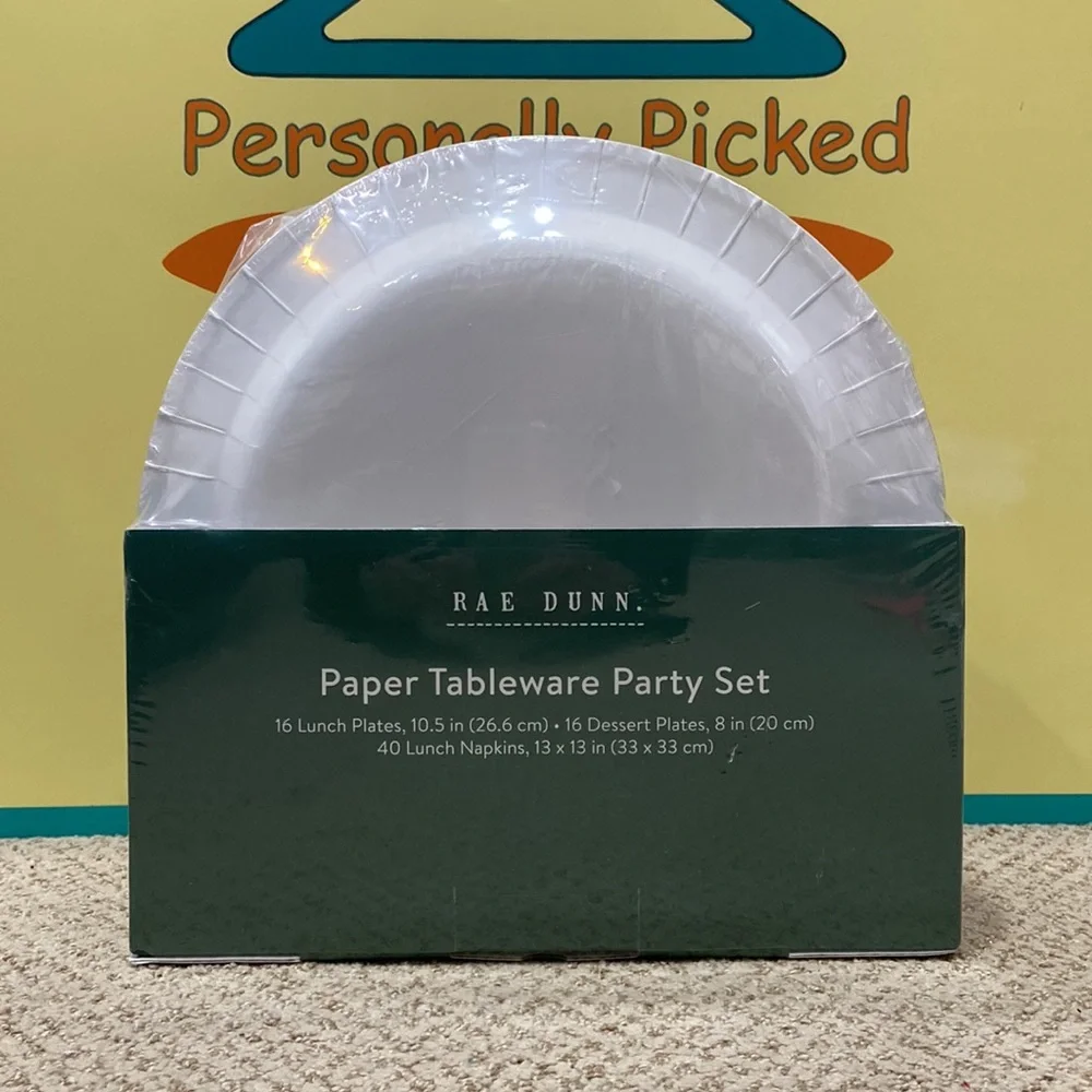 Rae Dunn MERRY CHRISTMAS Paper Tableware Party Set